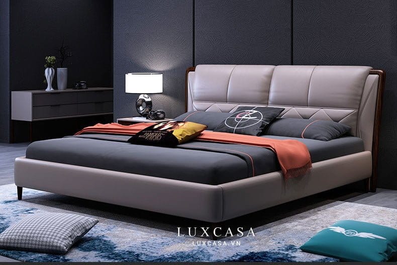GD165 giường bọc da cao cấp