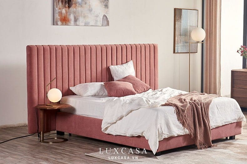 giường ngủ bọc vải nỉ