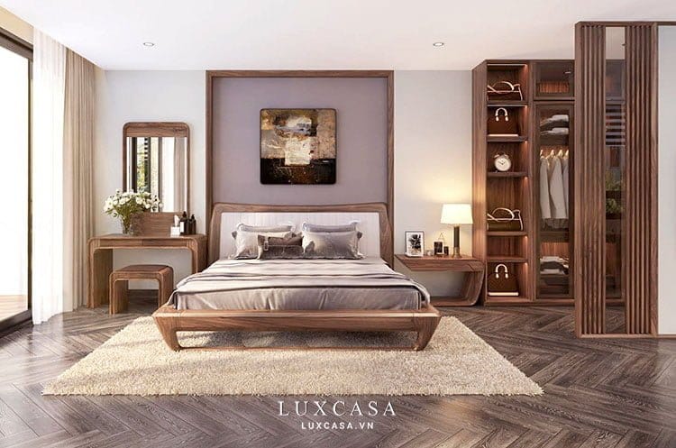 giường ngủ gỗ óc chó