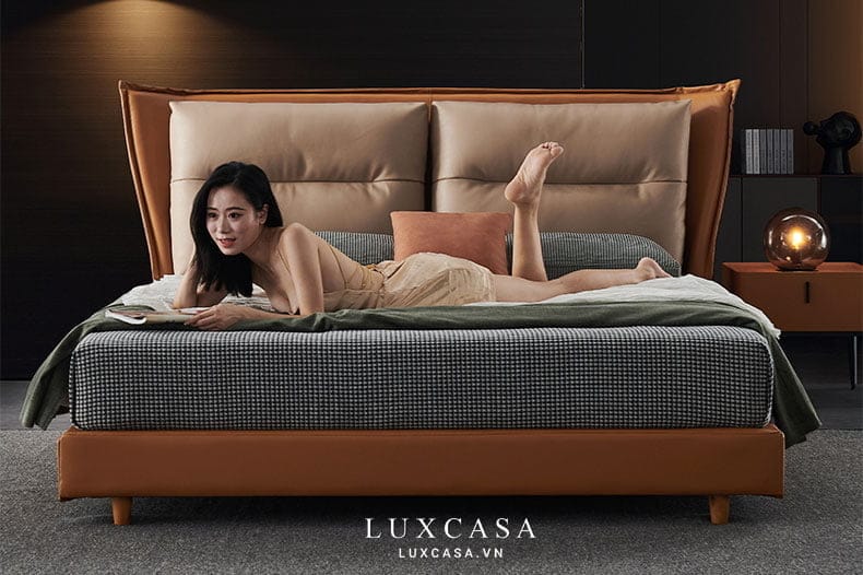 Giường ngủ bọc da 