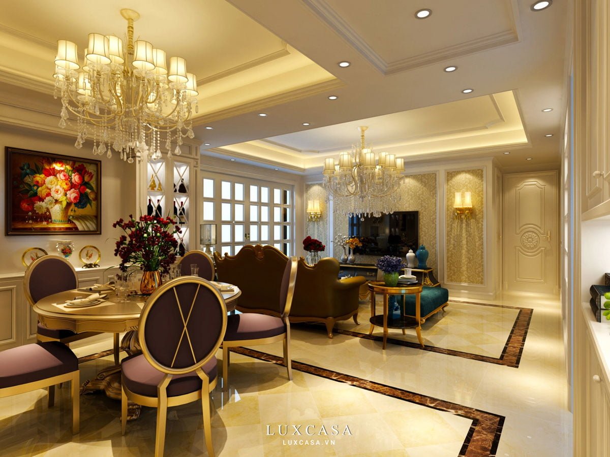 Thiết kế nội thất biệt thự tân cổ điển