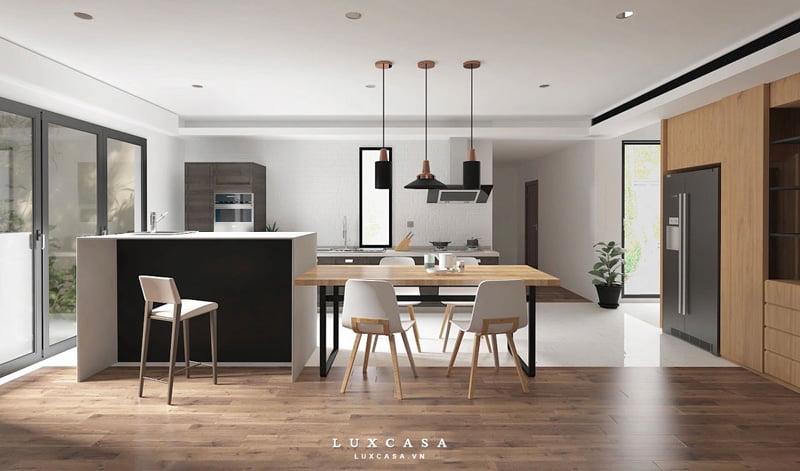 Thiết kế nội thất gỗ công nghiệp bền đẹp