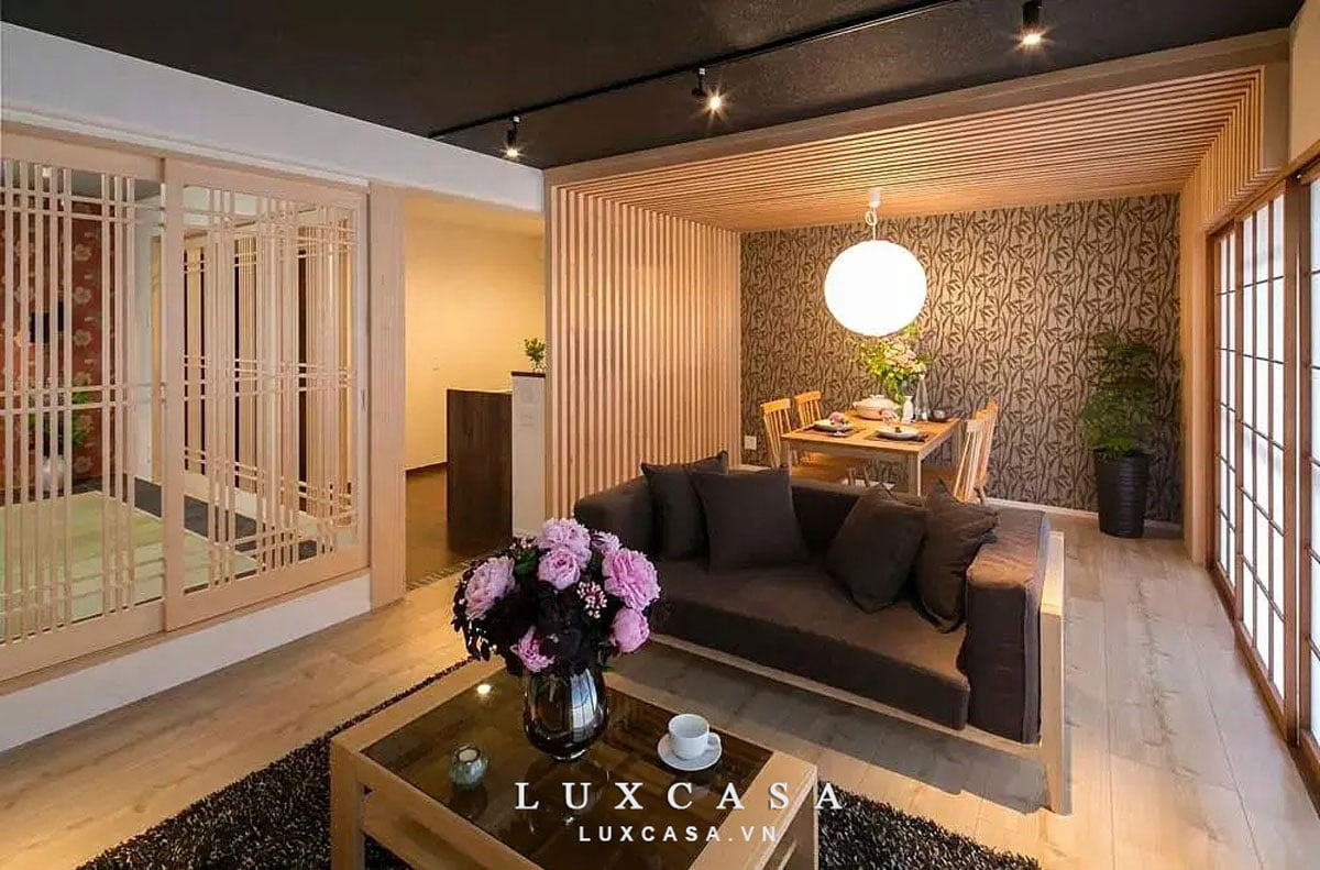 Chật liệu gỗ đặc trưng trong thiết kế nội thất Nhật Bản