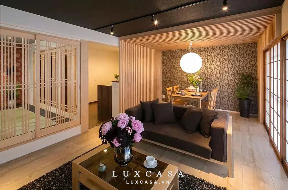 Chật liệu gỗ đặc trưng trong thiết kế nội thất Nhật Bản