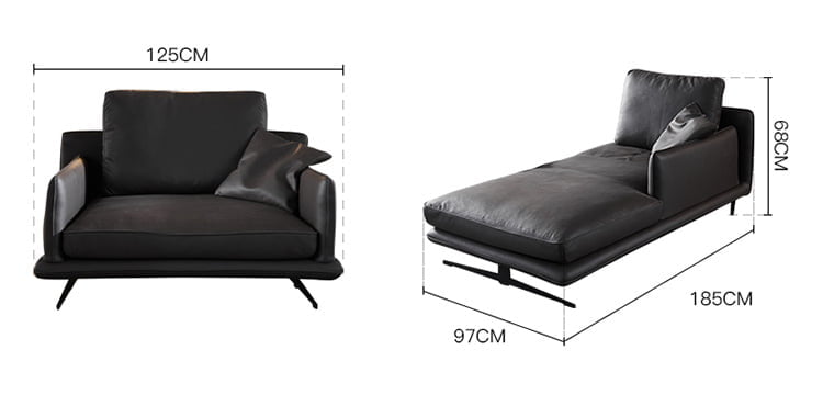 kích thước ghế thư giãn sofa góc chữ L