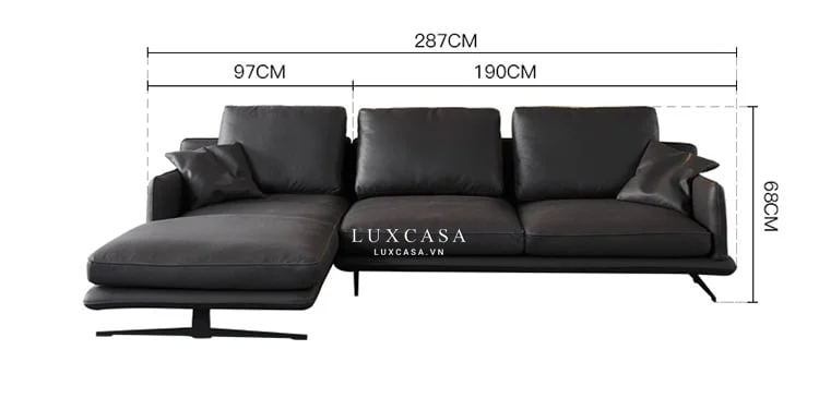 kích thước sofa góc 2 chỗ ngồi