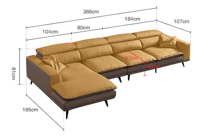 kích thước sofa góc chữ L lớn