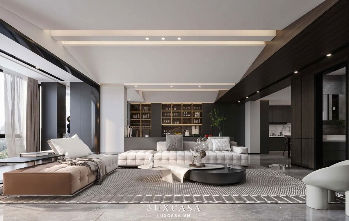 Nội thất biệt thự song lập hiện đại