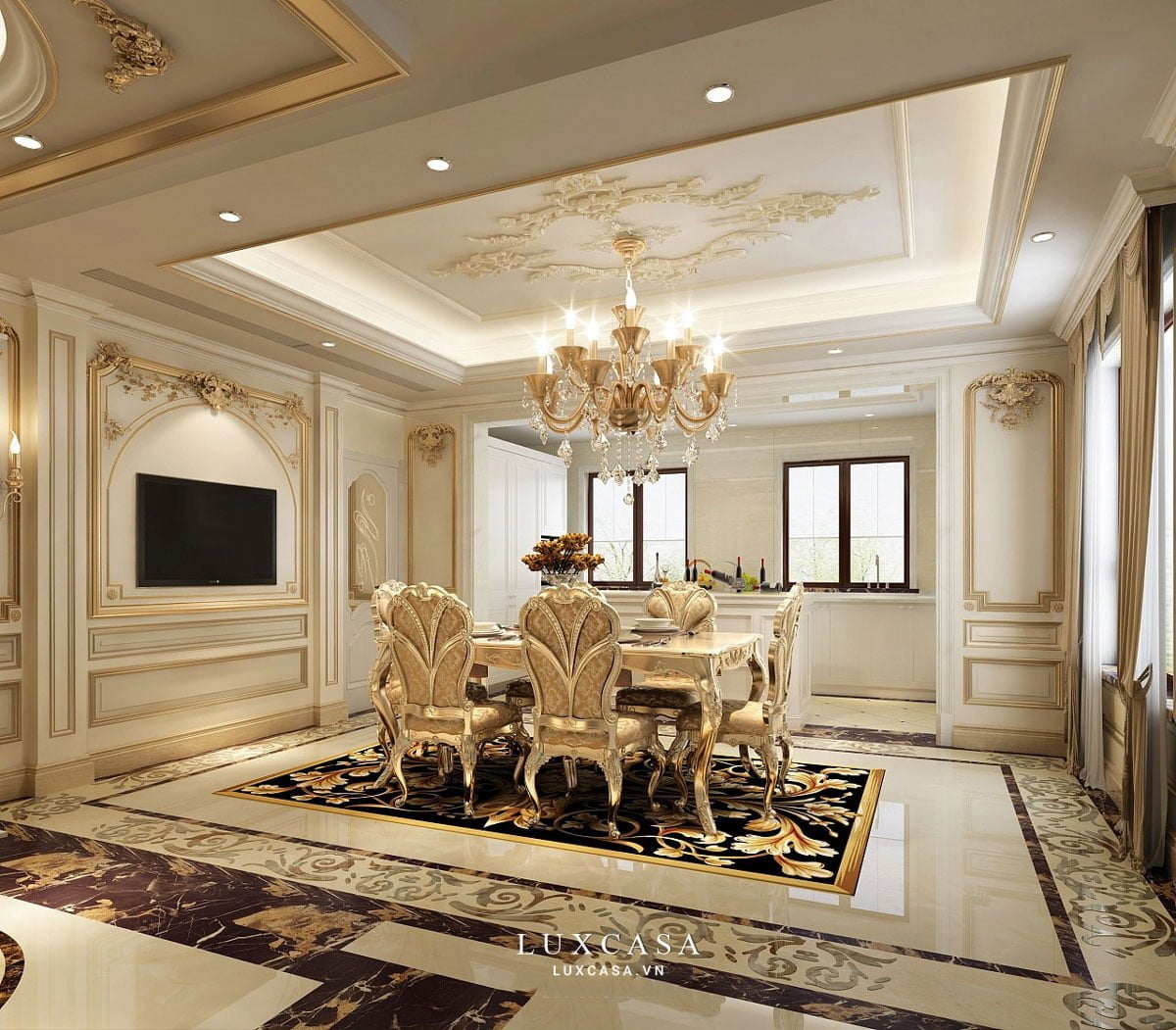 Thiết kế nội thất biệt thự tân cổ điển