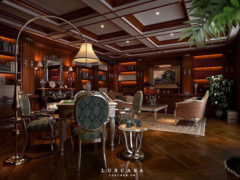 Thiết kế nội thất gỗ phòng nghỉ, thư giãn