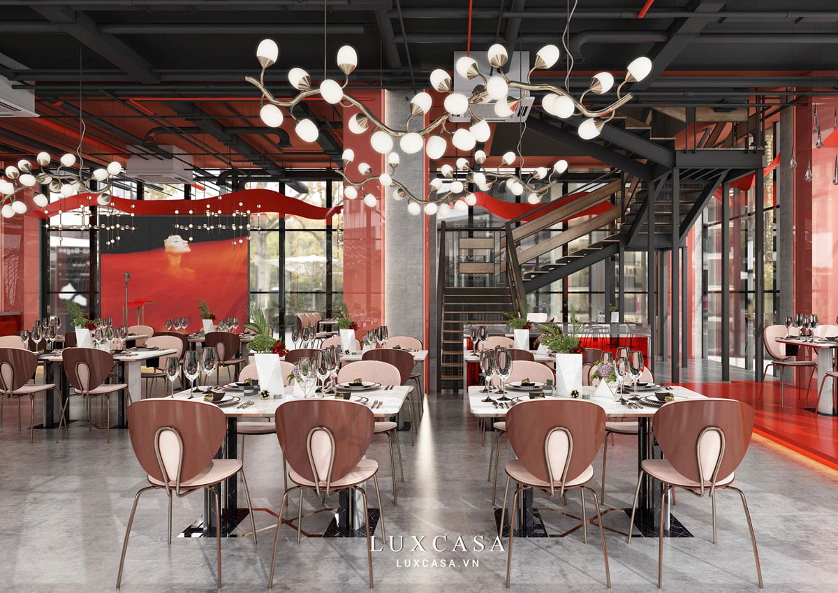 Nội thất nhà hàng phòn cách hiện đại