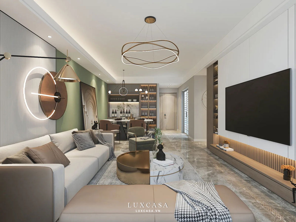 Nội thất nhà phố tiện nghi đơn giản