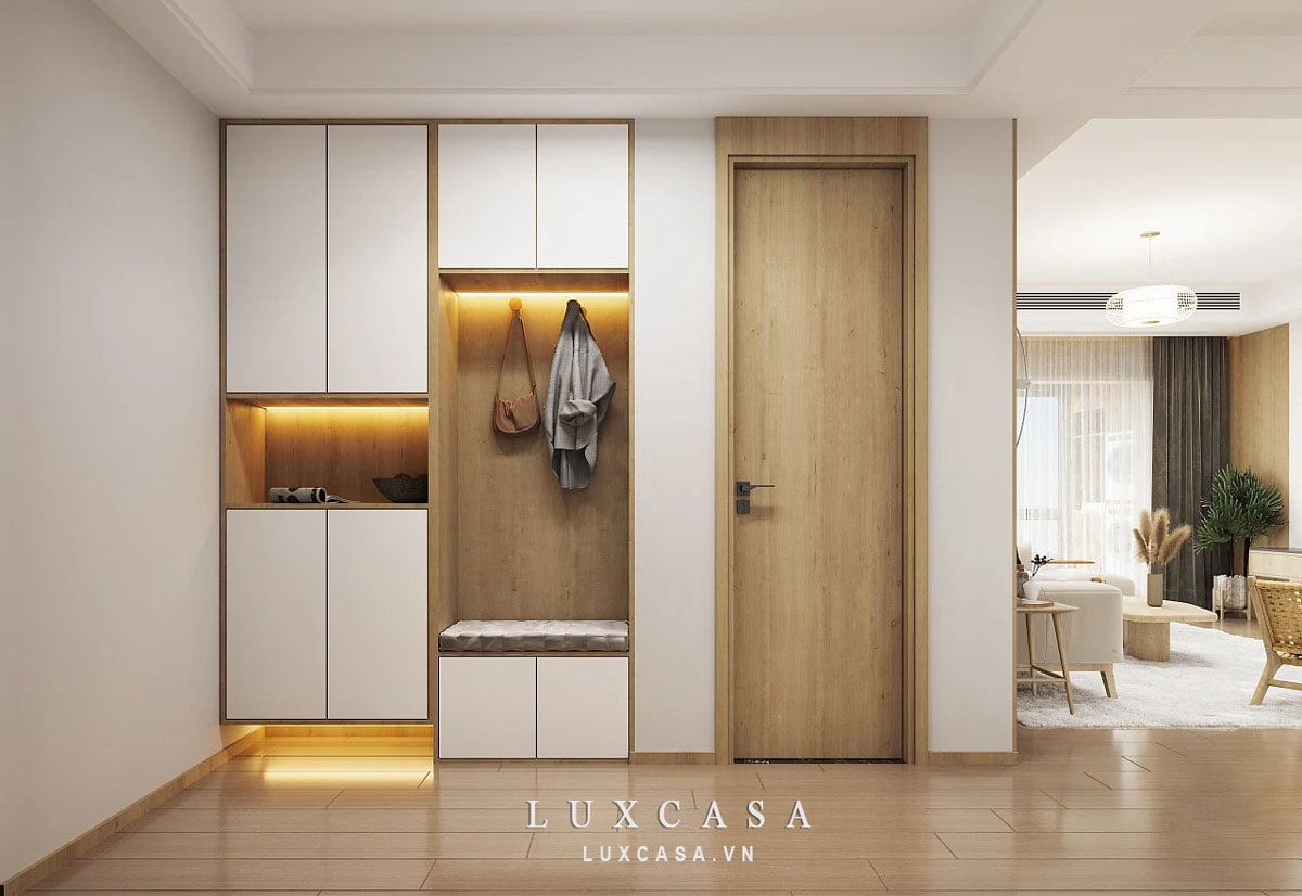 Không gian mở thông nhau giữa phòng ngủ và phòng khách trong thiết kế nội thất Nhật Bản