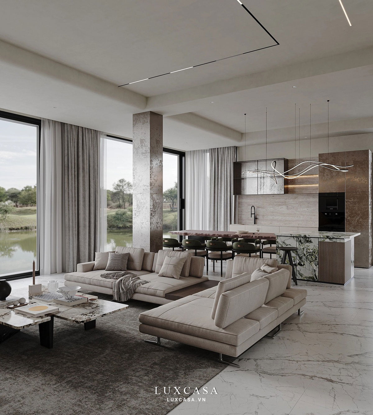 Nội thất phòng khách hiện đại