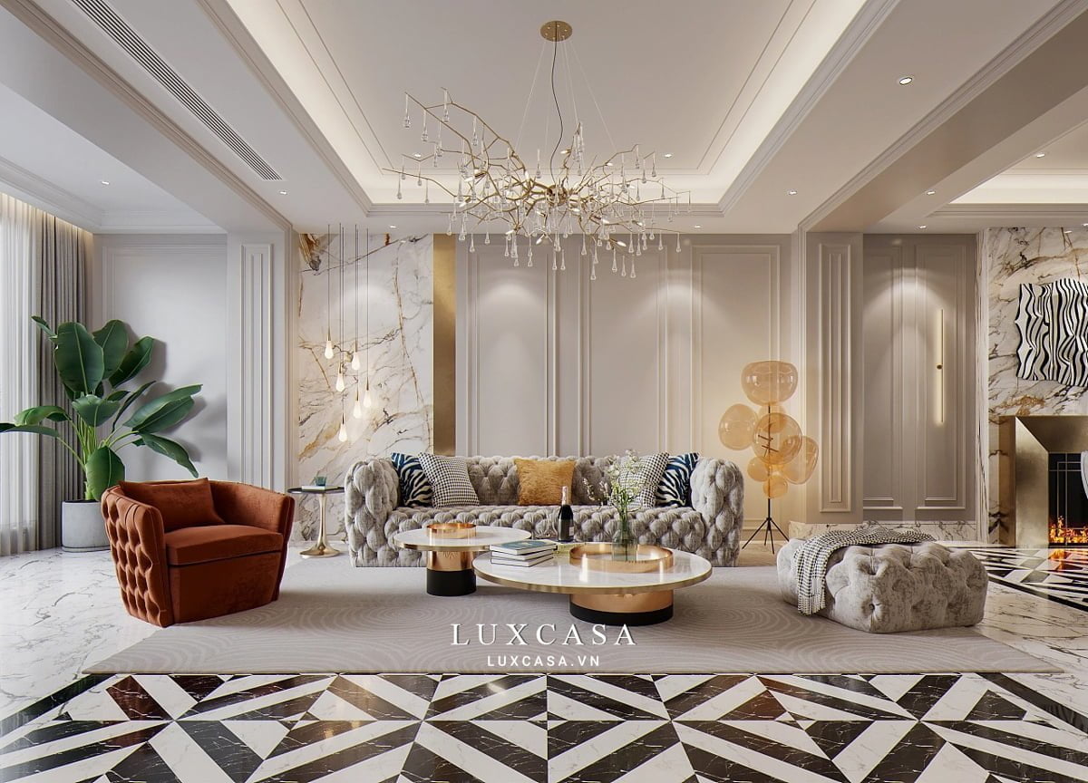 Nội thất tân cổ điển cho phòng khách