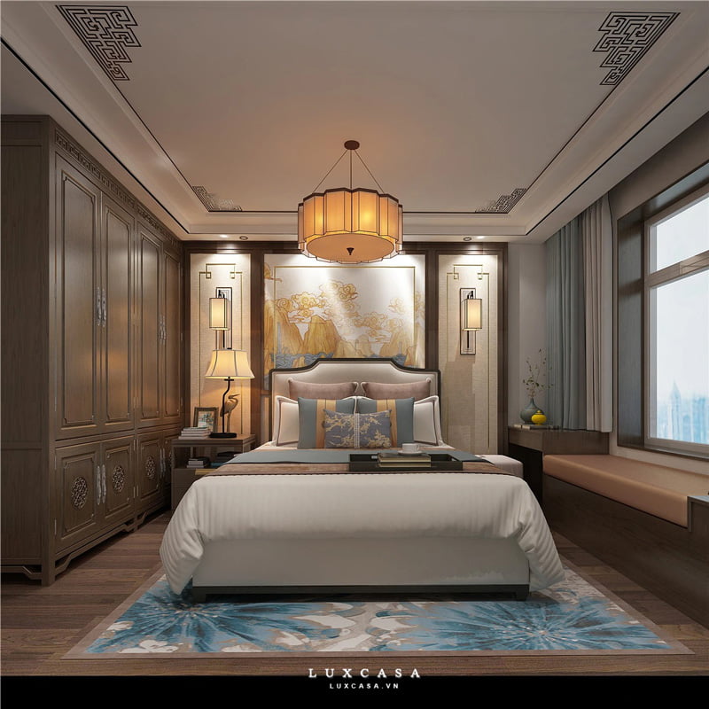 Phòng ngủ thiết kế nội thất gỗ