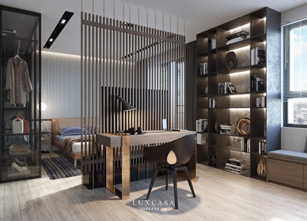 Nội thất phòng ngủ kết hợp phòng làm việc
