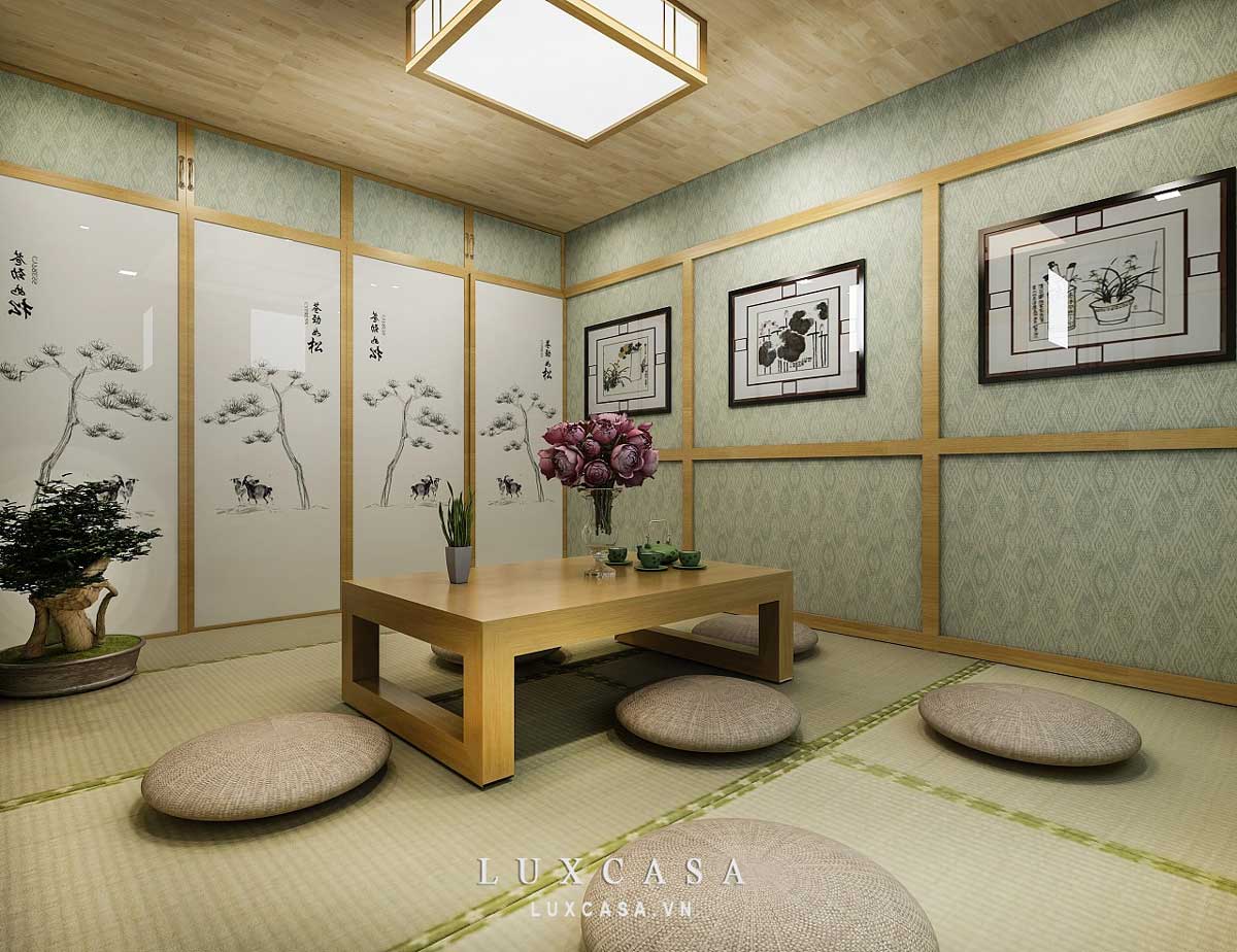 Phòng trà thiết kế nội thất Nhật Bản