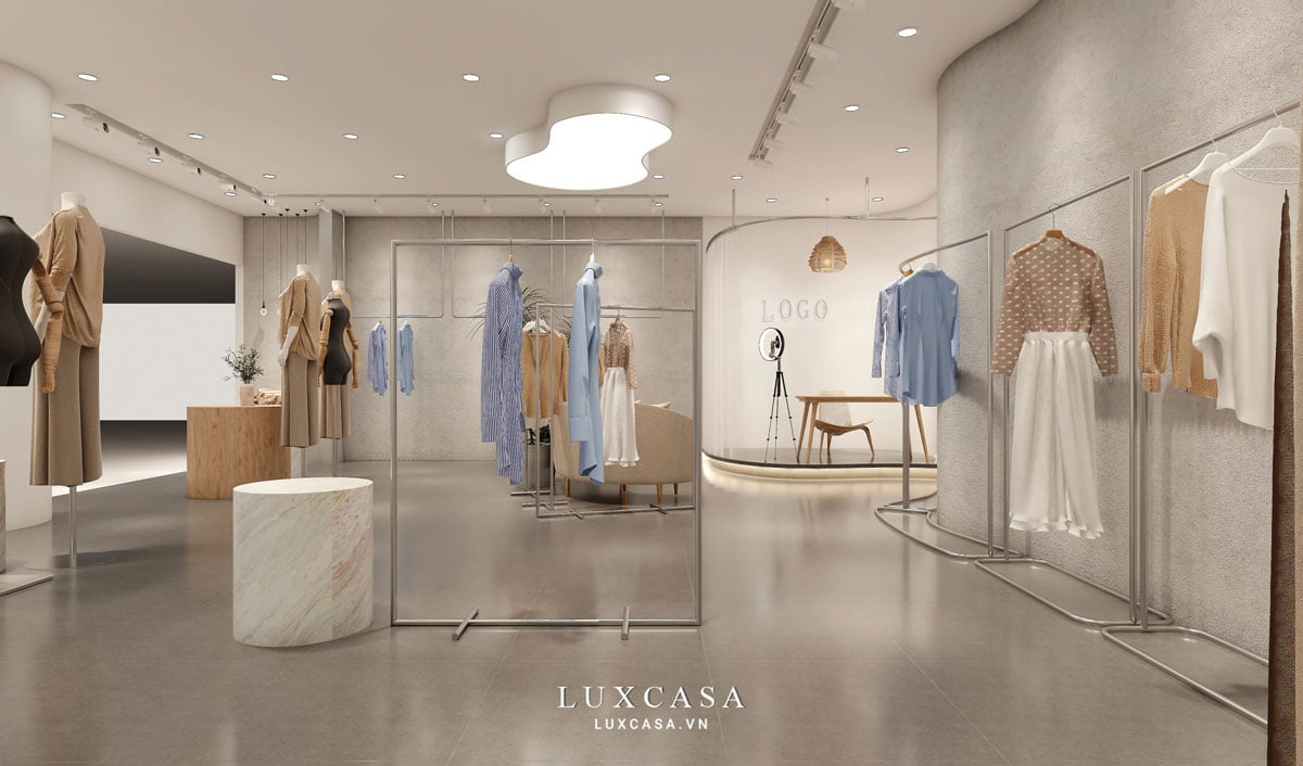 Nội thất shop quần áo hiện đại