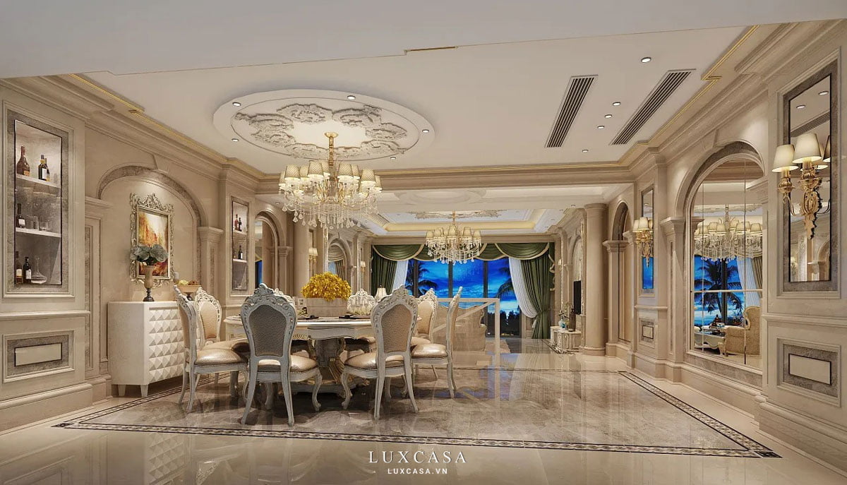 Thiết kế nội thất biệt thự tân cổ điển