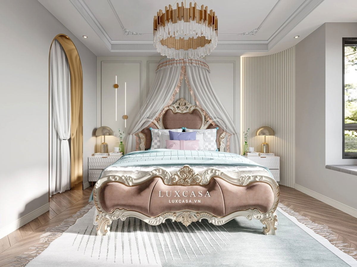 Phòng ngủ phong cách tân cổ điển trang nhã