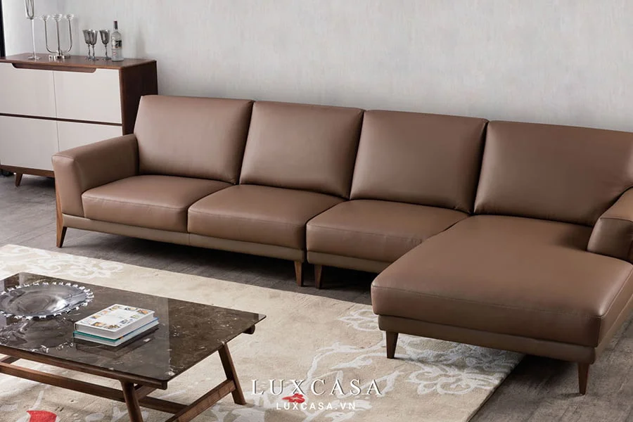 sofa da nâu SF415