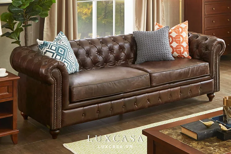 sofa màu nâu đất STC117