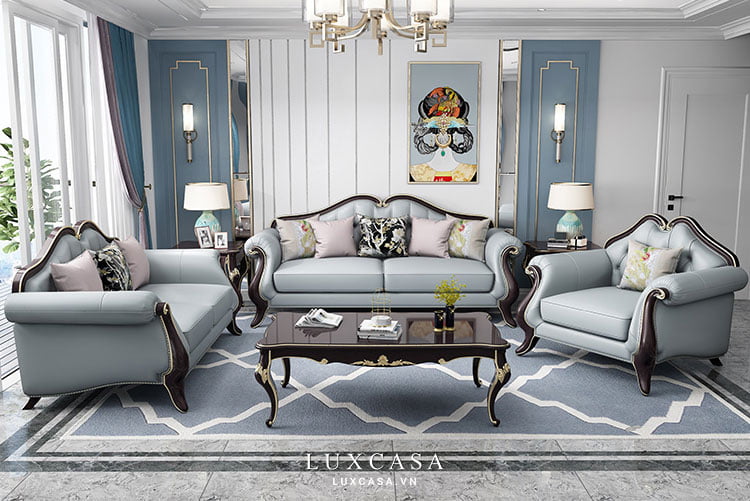 sofa màu xanh dương