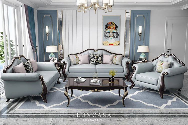 sofa màu xanh dương