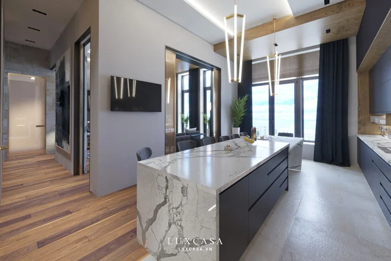 Thiết kế nội thất chung cư cho phòng bếp 4