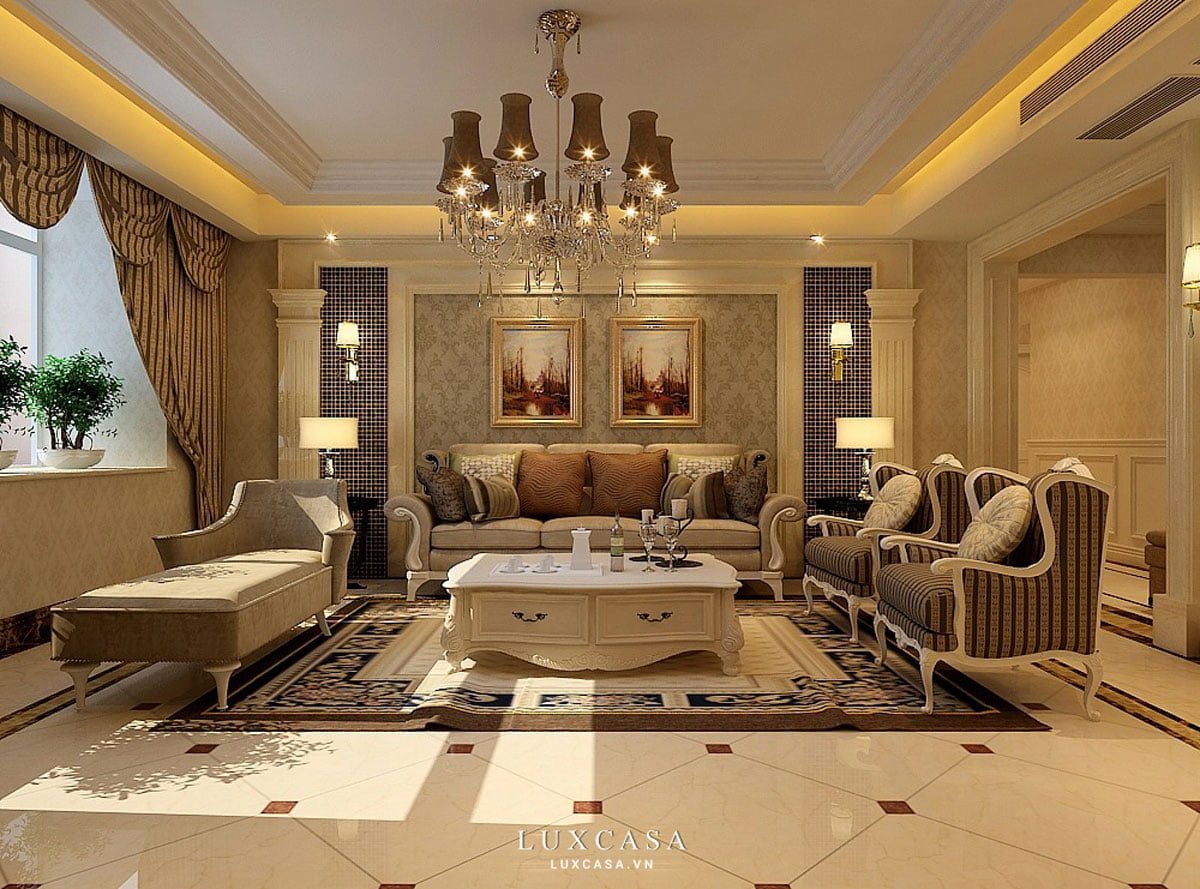 Thiết kế nội thất biệt thự tân cổ điển