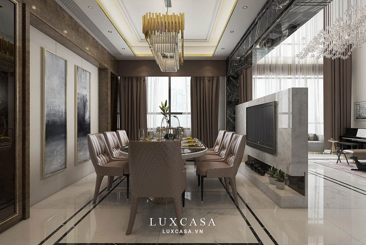 Tư vấn thi công phòng bếp chung cư dành cho 6 thành viên