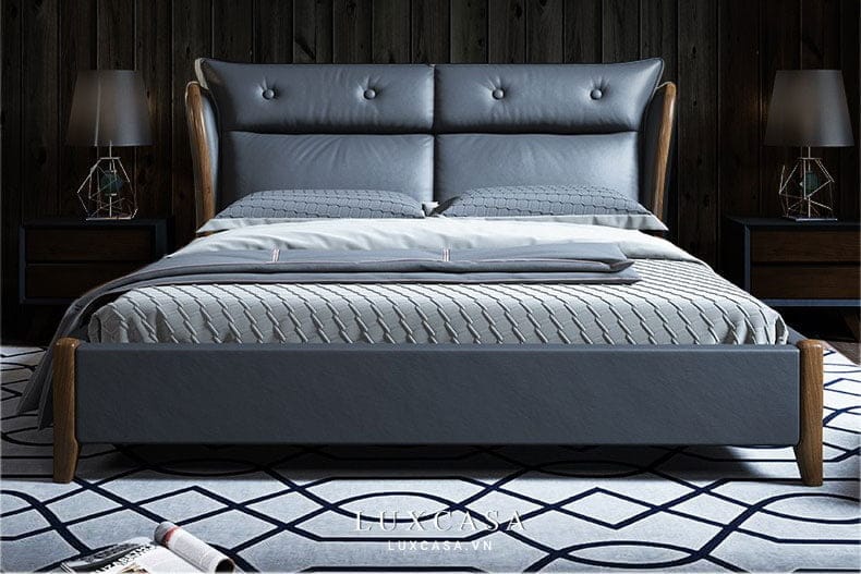 giường ngủ bọc da 