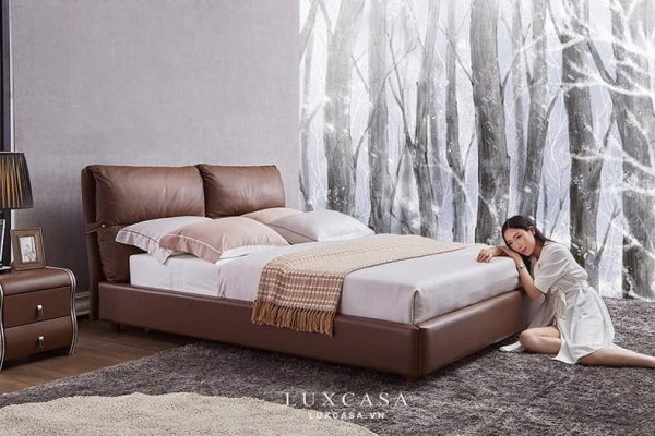 giường ngủ bọc da