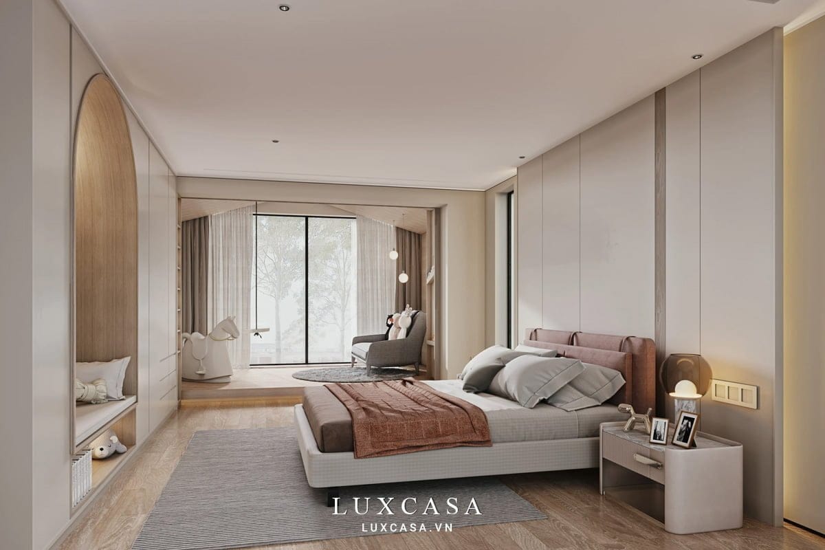 Nội thất phòng ngủ biệt thự dành cho bé gái