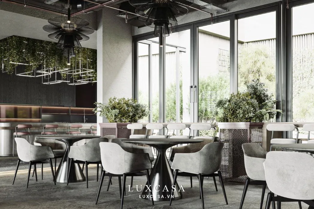 Bao quát khu vực pantry văn phòng Bắc Âu