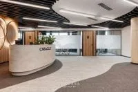 Bao quát thiết kế quầy lễ tân văn phòng Oracle