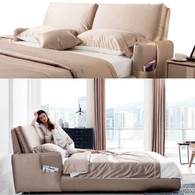 giường ngủ bọc da 