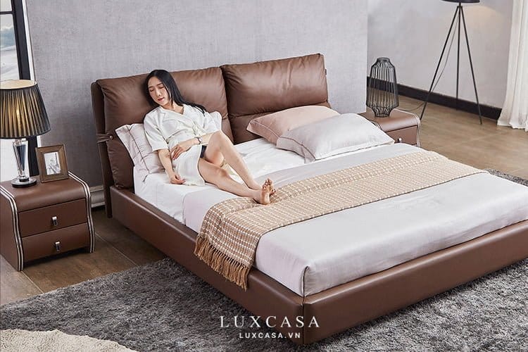 Giường ngủ bọc da