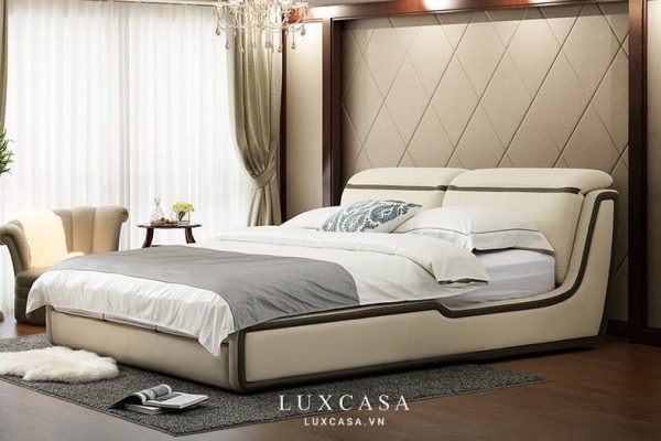 giường ngủ bọc da