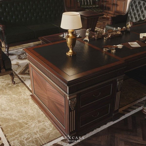 Vật liệu gỗ tự nhiên được sử dụng phỏ biến trong thiết kế văn phòng cổ điển