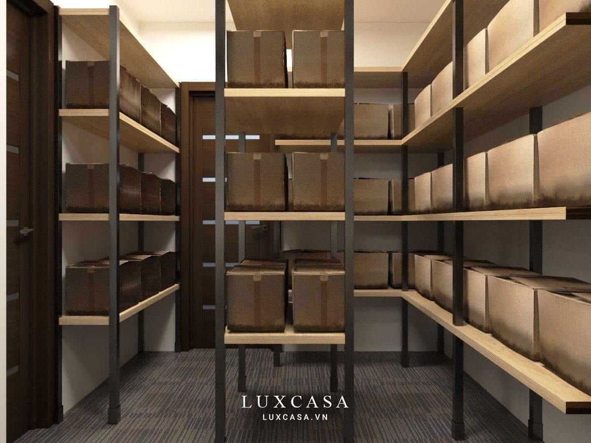 Thiết kế nội thất văn phòng công ty B&T 15 Khu vực kho cong ty B&T