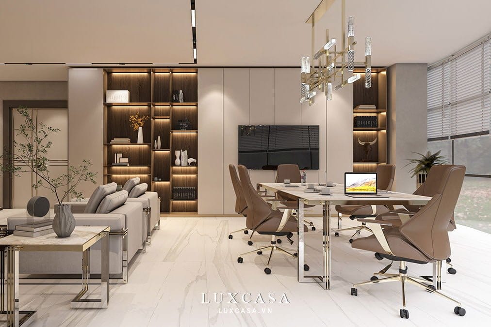 Không gian phòng họp kết hợp phòng giám đốc Lateco