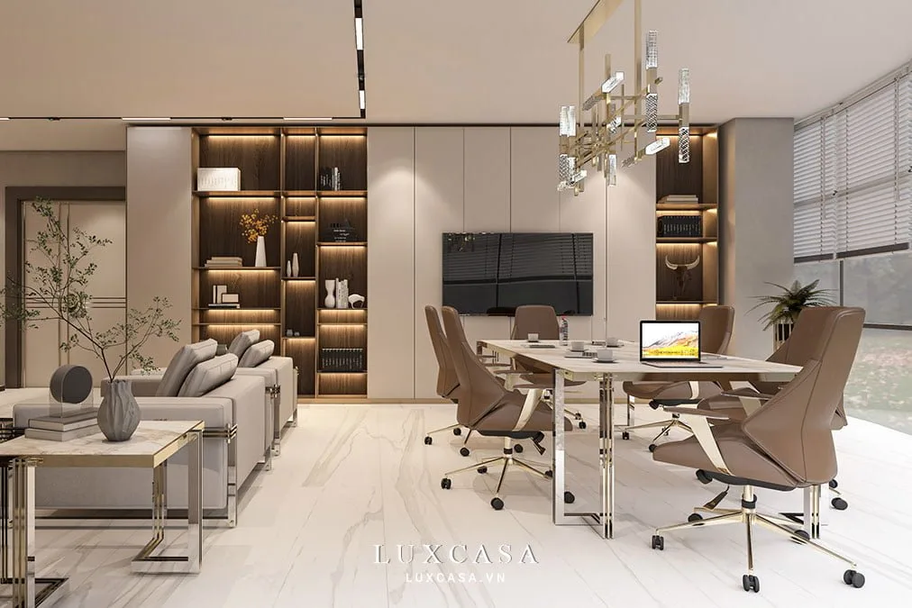 Không gian phòng họp kết hợp phòng giám đốc Lateco