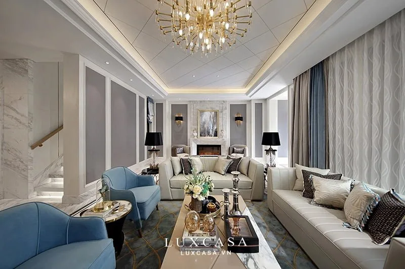 Thiết kế thi công nội thất biệt thự Luxury