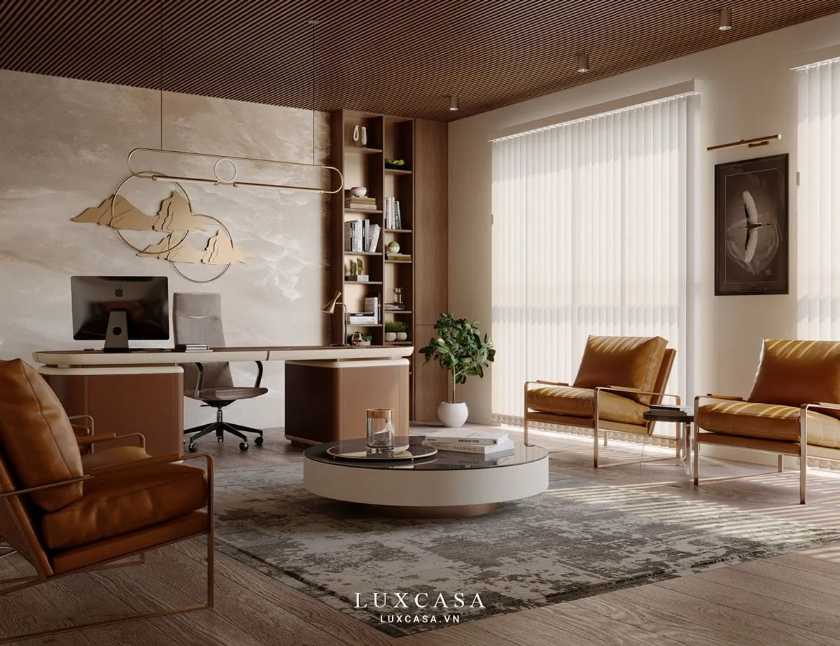 Không gian phòng giám đốc thanh lịch sang trọng