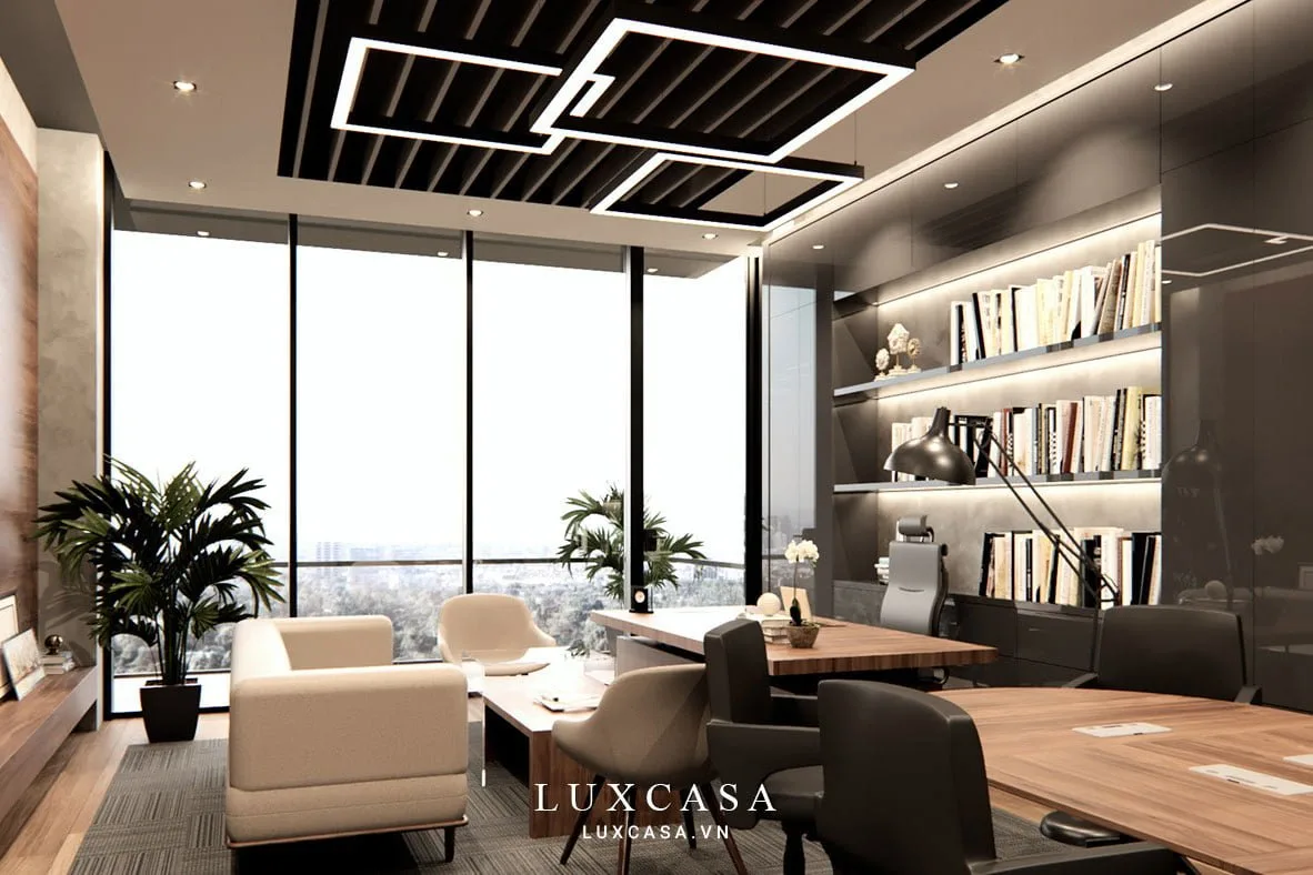 Thiết kế nội thất văn phòng công ty Vascara 4 Bao quát không gian phòng giám đốc Vascara