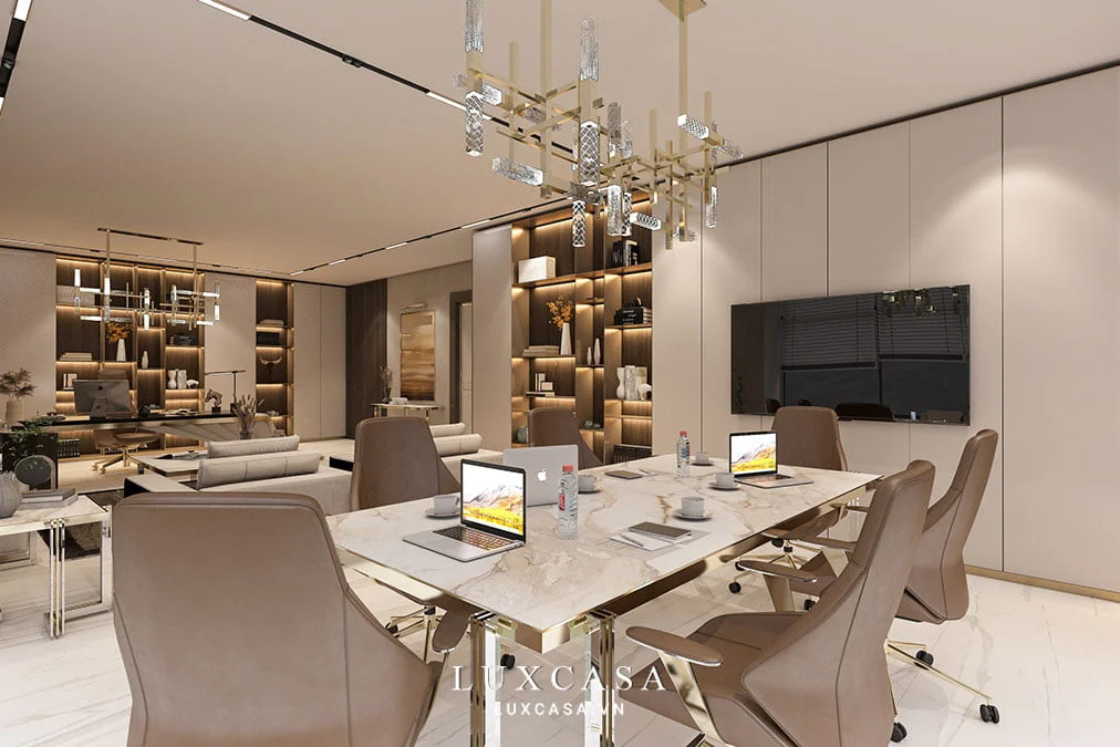 Thiết kế nội thất phòng giám đốc cao cấp Lateco 6 Không gian phòng họp góc cận