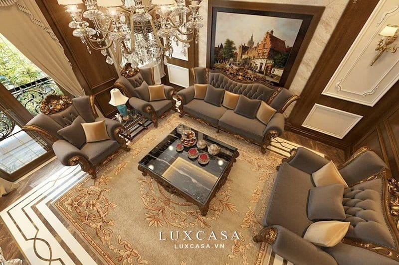 Thiết kế nội thất biệt thự gỗ phong cách cổ điển