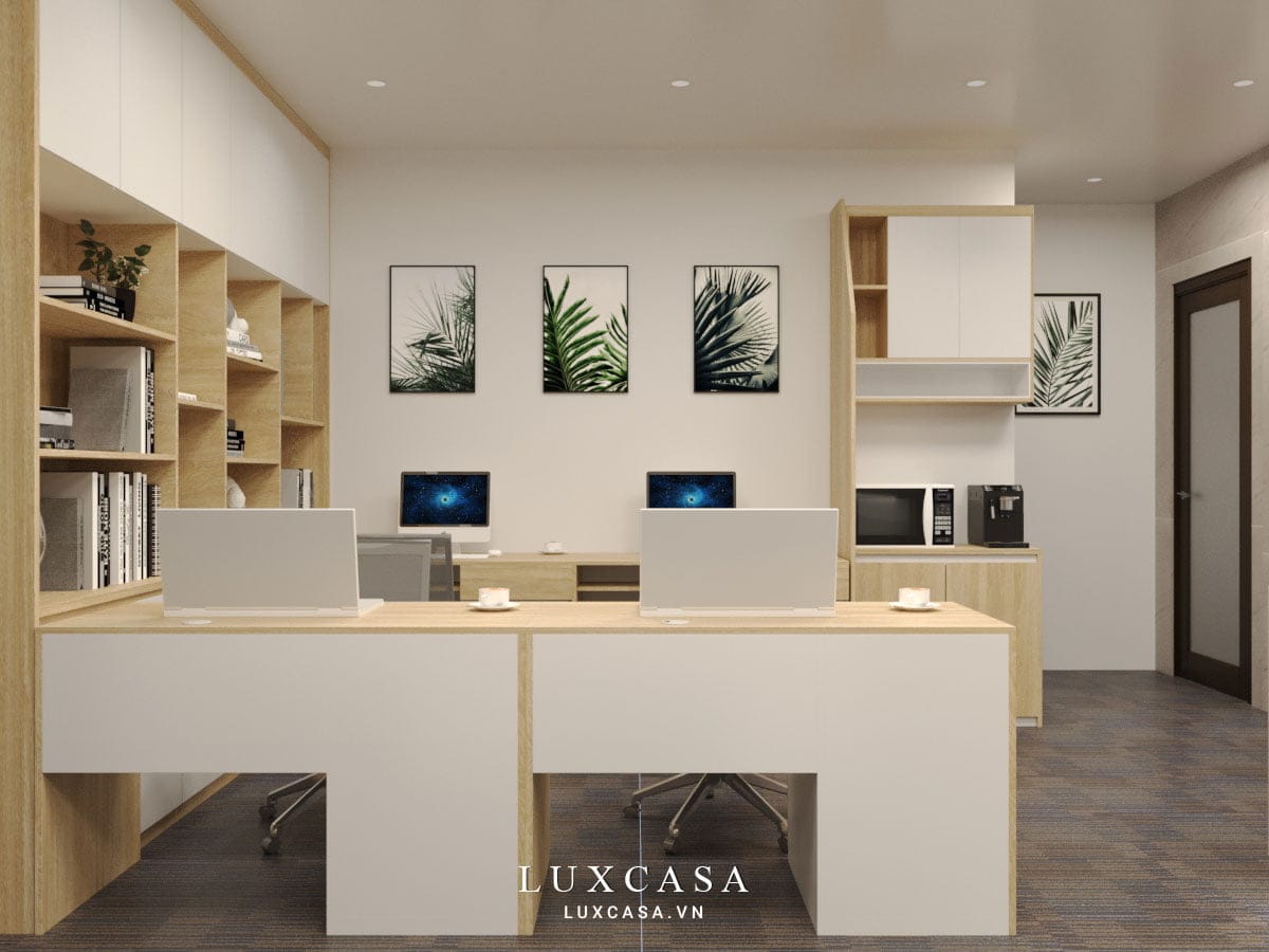 Thiết kế nội thất văn phòng công ty B&T 2 Khu vực làm việc 1 công ty B&T